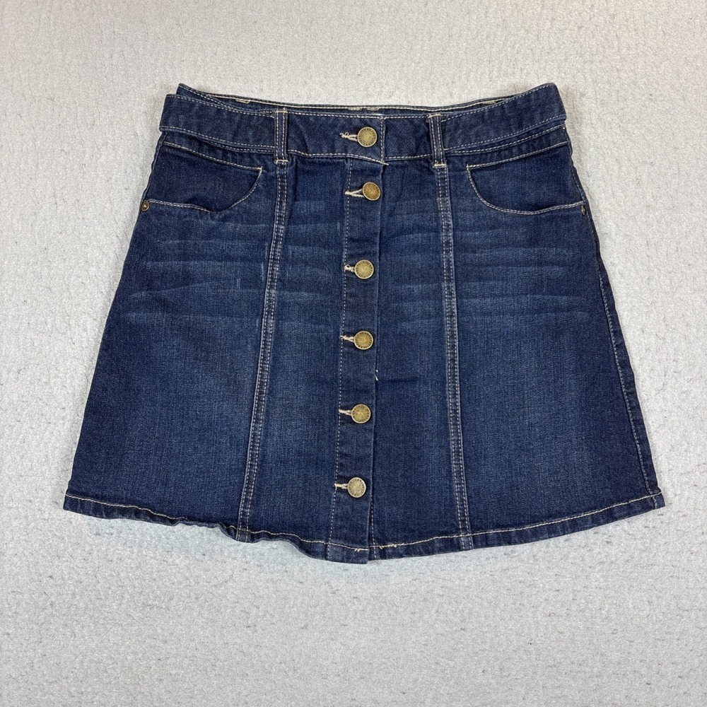 Jolt‎ Womens 3 Denim Skirt Button Up Mini Preppy Boho Whimsigoth Grunge Western